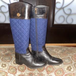 Tory Burch quilted riding boots